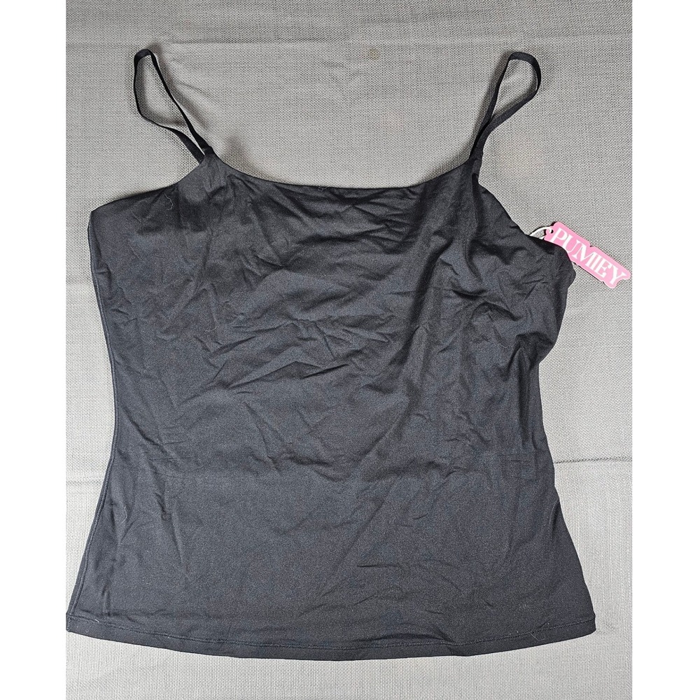 Pumiey Womens Black Spaghetti Strap Camisole Tank Top Size Large NWT